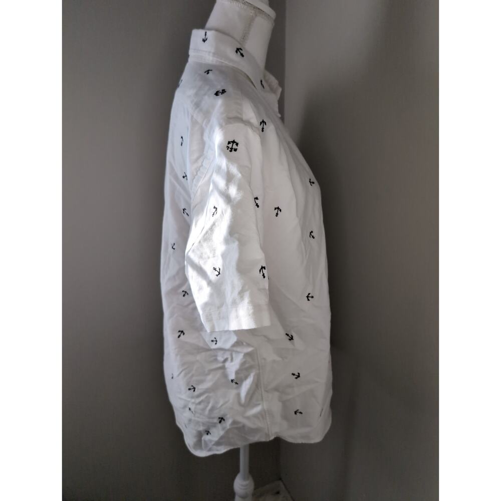 Ralph Lauren Preppy Nautical Anchor Shirt Summer Coastal Button Up Lg - Picture 4 of 8